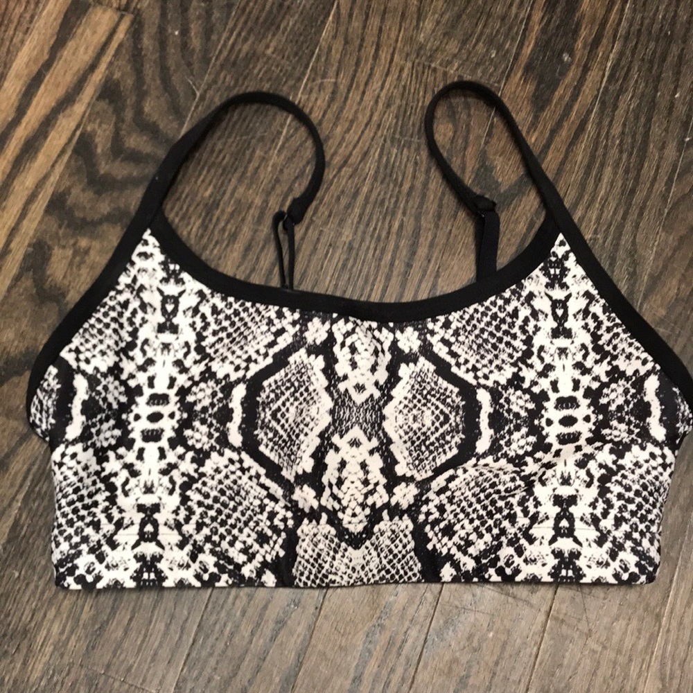 Snake skin athletic bra